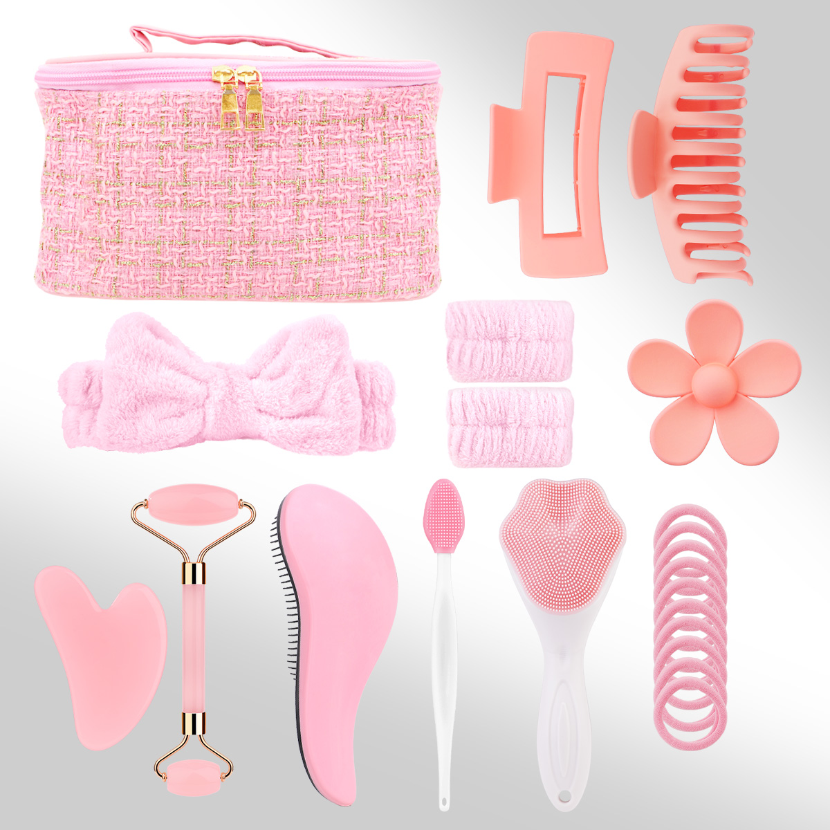 Luxury Skincare Gift Set - 22-piece hair band cleaning massage combination,