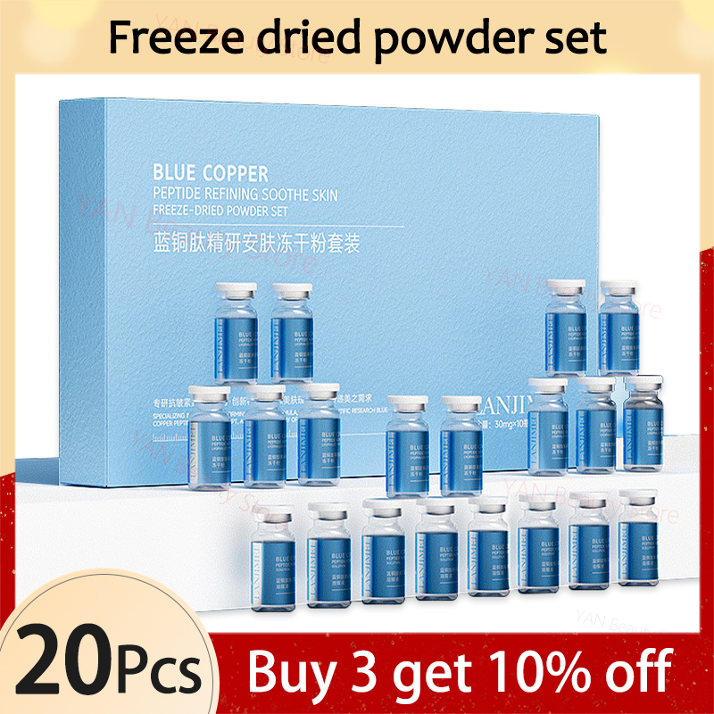 Oligopeptide Wrinkle - 20PCS Blue Copper Peptide Freeze-Dried Powder