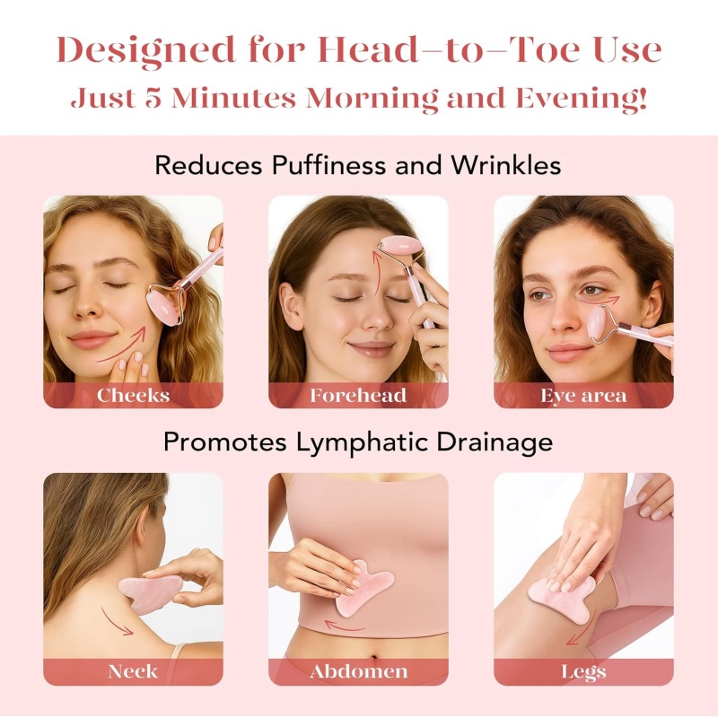2Pcs Roller for Face Neck Eye  - Luxury Skincare Gift Set 리뷰 및 가격