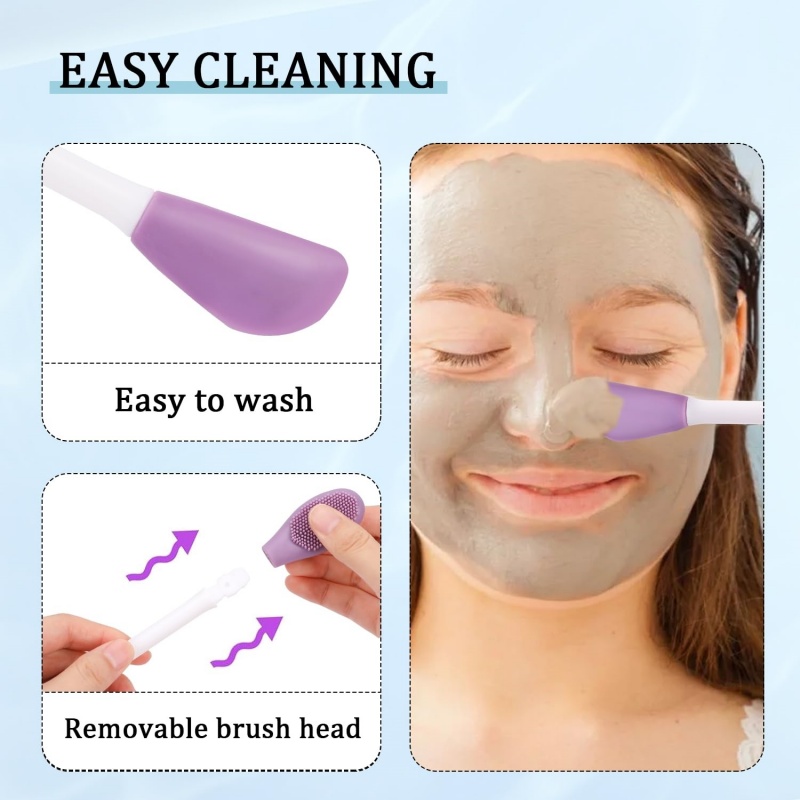 4pcs Silicone Face Brush Set D - Luxury Skincare Gift Set 리뷰 및 가격